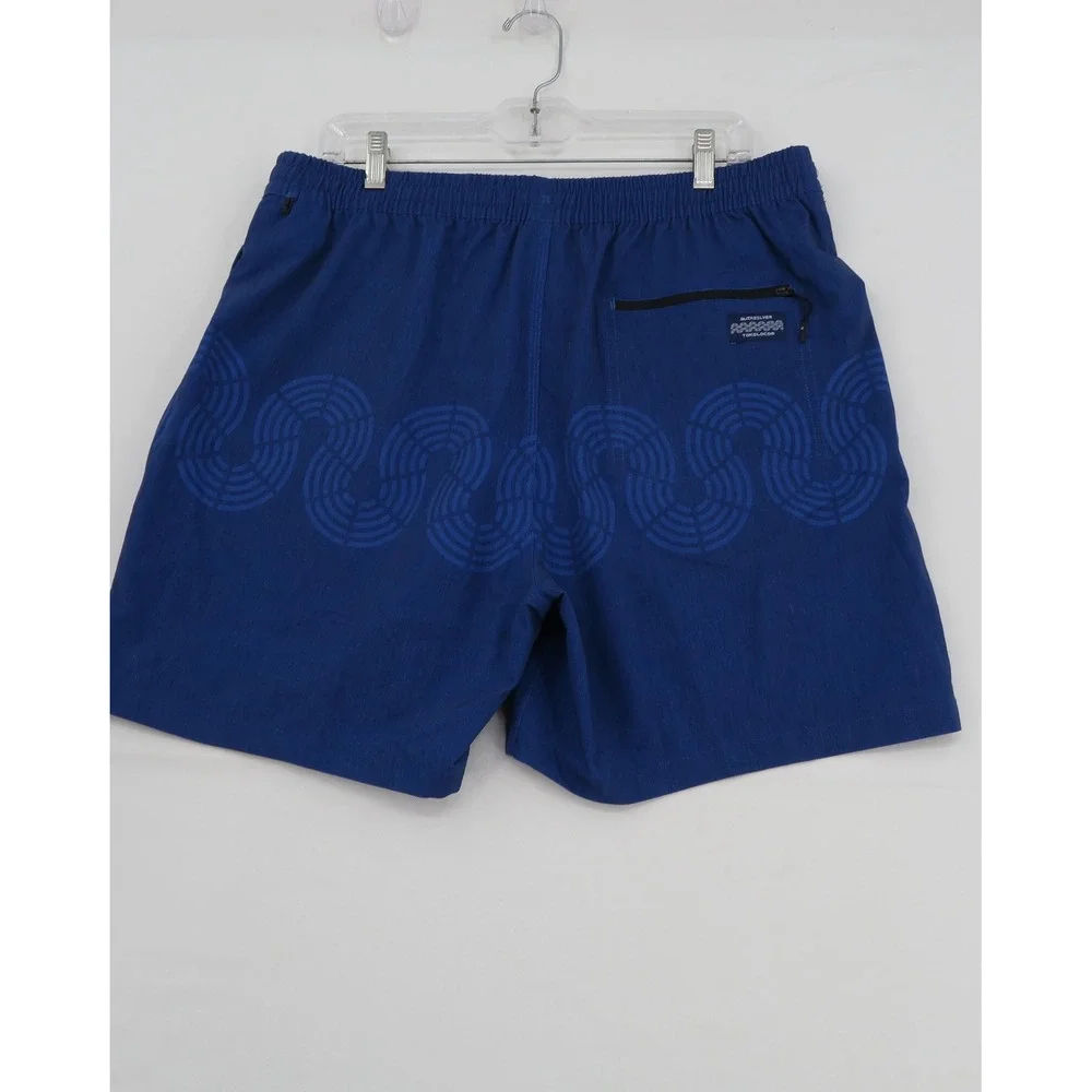 Quiksilver Tokolocom Mens Royal Blue Graphic Board Shorts XL Swim Trunks